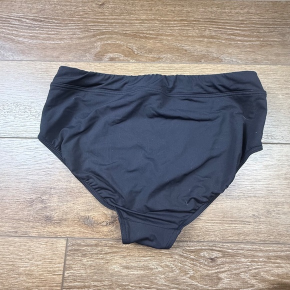 Lands End Women's Two-Piece Tankini Swimsuit, Pink/Black Top 12 Bottom 14 Summer - Picture 15 of 15